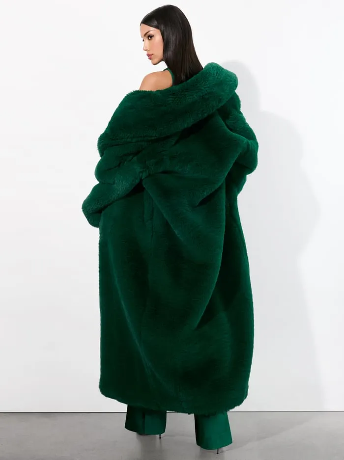 Jackets Coats Women Alice Olivia Yetta Faux Fur Coat Forest Green