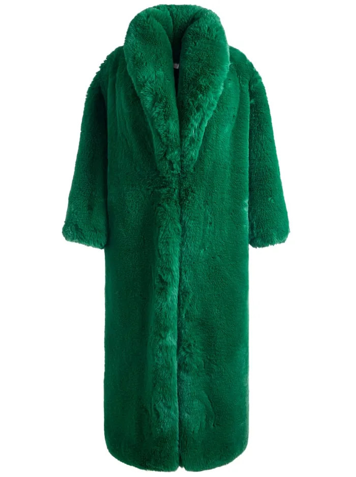 Jackets Coats Women Alice Olivia Yetta Faux Fur Coat Forest Green