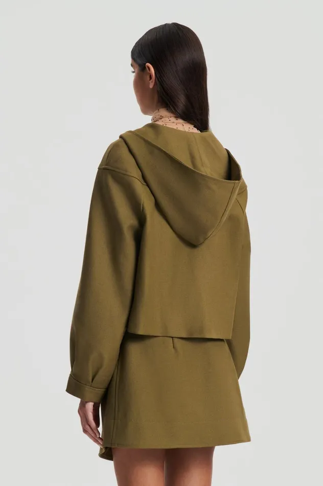 Jackets Women Scanlan Theodore CROPPED DUFFLE Olive Jackets Women Scanlan Theodore CROPPED DUFFLE Olive