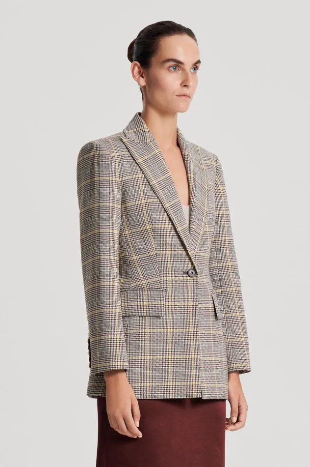 Jackets Women Scanlan Theodore PLAID TAILORED JACKET Ginger Jackets Women Scanlan Theodore PLAID TAILORED JACKET Ginger