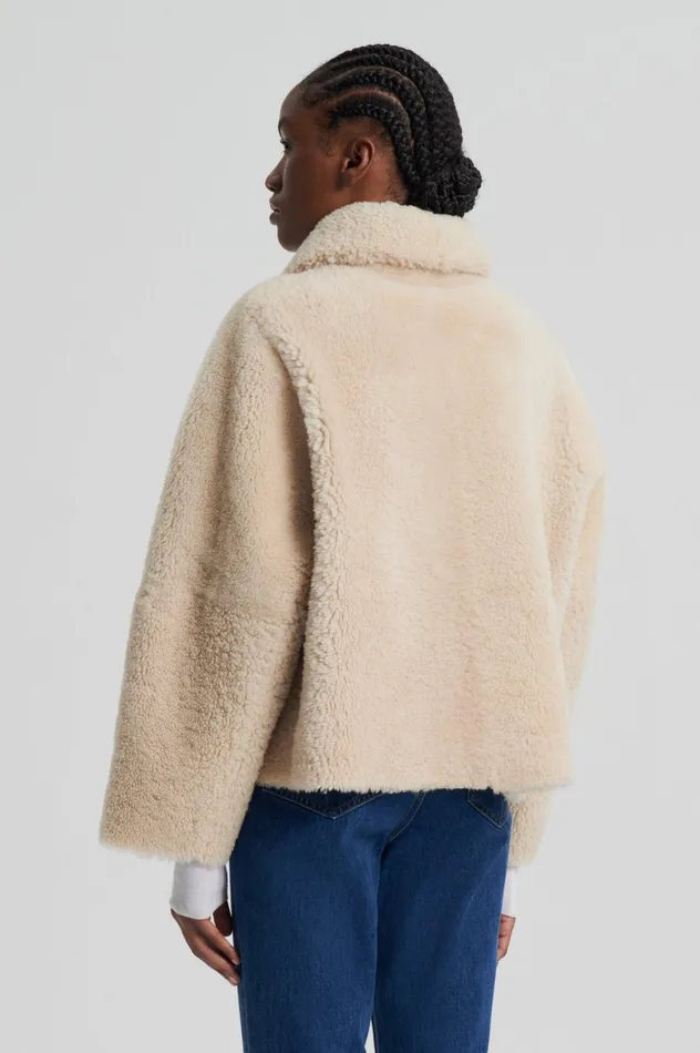 Jackets Women Scanlan Theodore SHEARLING COCOON SLEEVE JACKET Beige Jackets Women Scanlan Theodore SHEARLING COCOON SLEEVE JACKET Beige