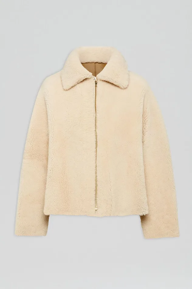 Jackets Women Scanlan Theodore SHEARLING COCOON SLEEVE JACKET Beige Jackets Women Scanlan Theodore SHEARLING COCOON SLEEVE JACKET Beige