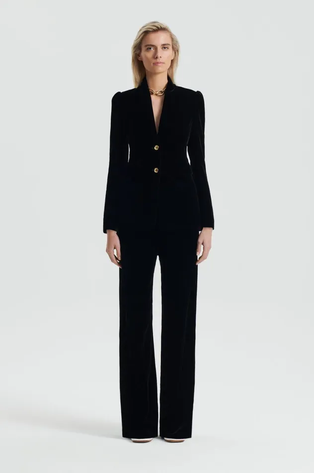 Jackets Women Scanlan Theodore VELVET JACKET Black