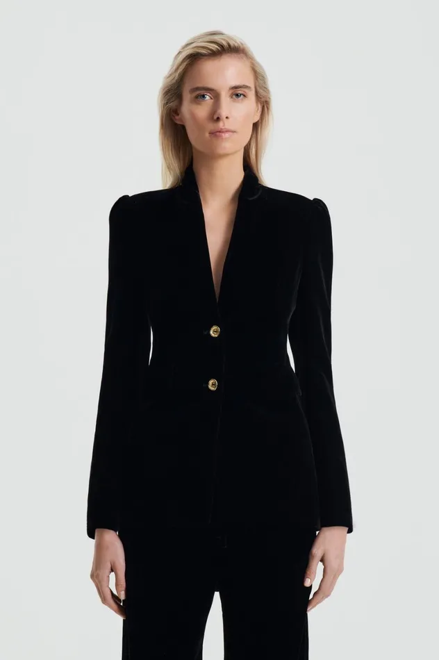 Jackets Women Scanlan Theodore VELVET JACKET Black Jackets Women Scanlan Theodore VELVET JACKET Black
