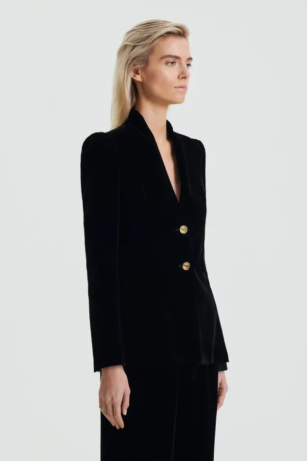 Jackets Women Scanlan Theodore VELVET JACKET Black Jackets Women Scanlan Theodore VELVET JACKET Black