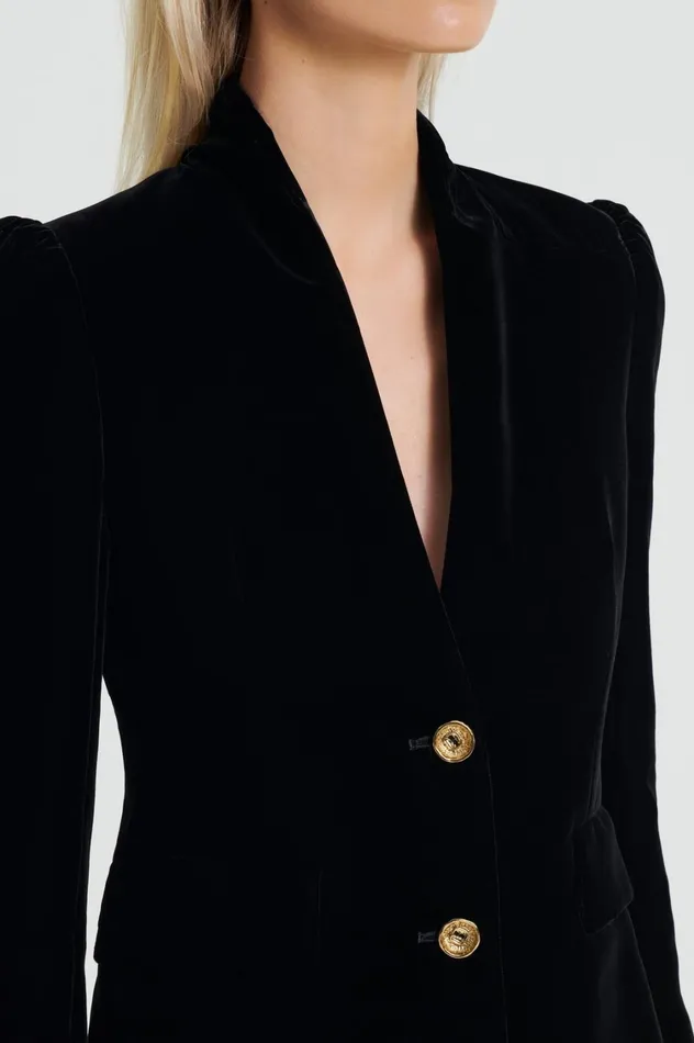 Jackets Women Scanlan Theodore VELVET JACKET Black Jackets Women Scanlan Theodore VELVET JACKET Black
