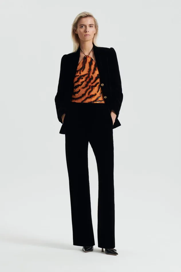 Jackets Women Scanlan Theodore VELVET JACKET Black Jackets Women Scanlan Theodore VELVET JACKET Black