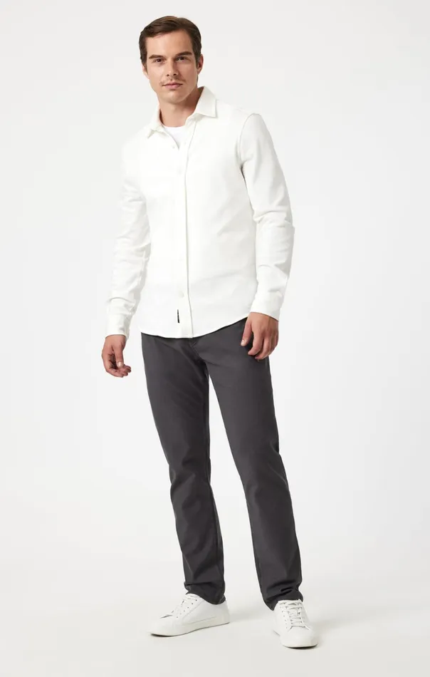 Jake Slim Leg In Ash Luxe Twill Men Mavi Jeans Pants