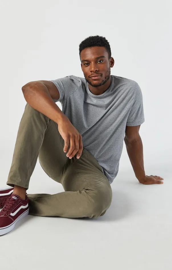 Jake Slim Leg In Dusty Olive Twill Men Mavi Jeans Pants