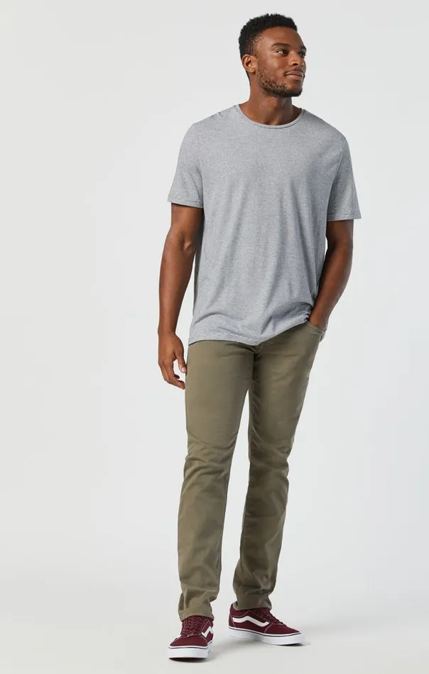 Jake Slim Leg In Dusty Olive Twill Men Mavi Jeans Pants