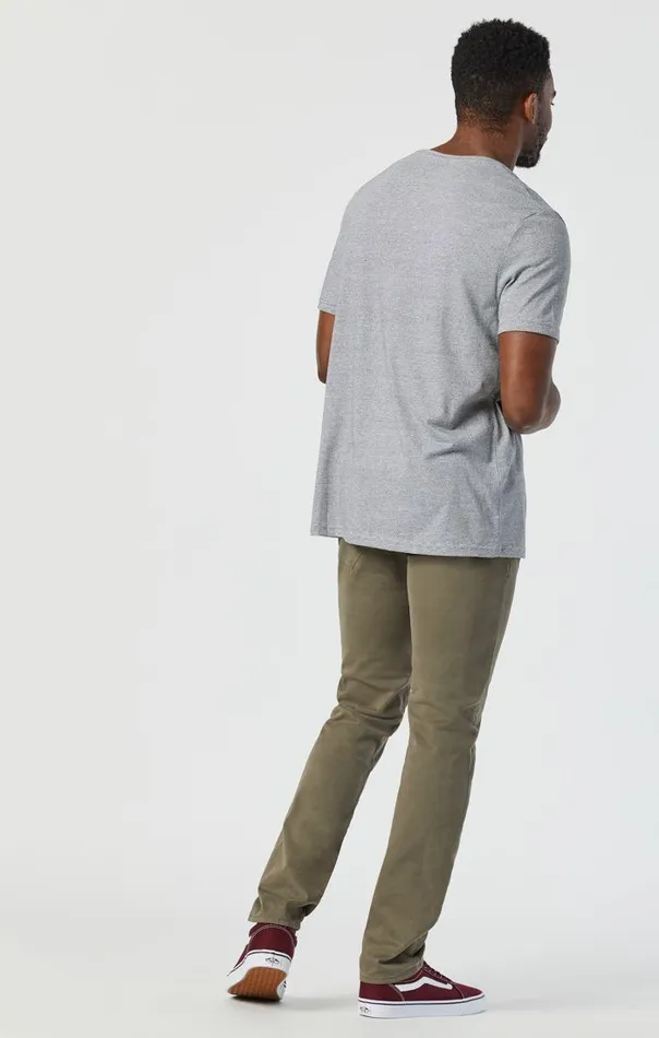Jake Slim Leg In Dusty Olive Twill Men Mavi Jeans Pants