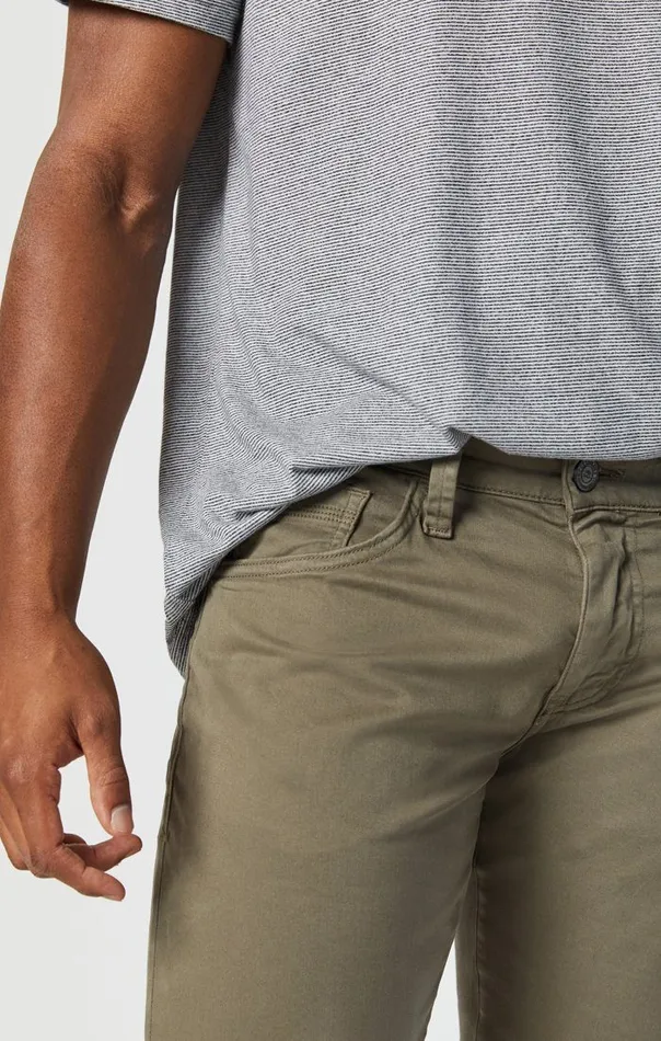 Jake Slim Leg In Dusty Olive Twill Men Mavi Jeans Pants