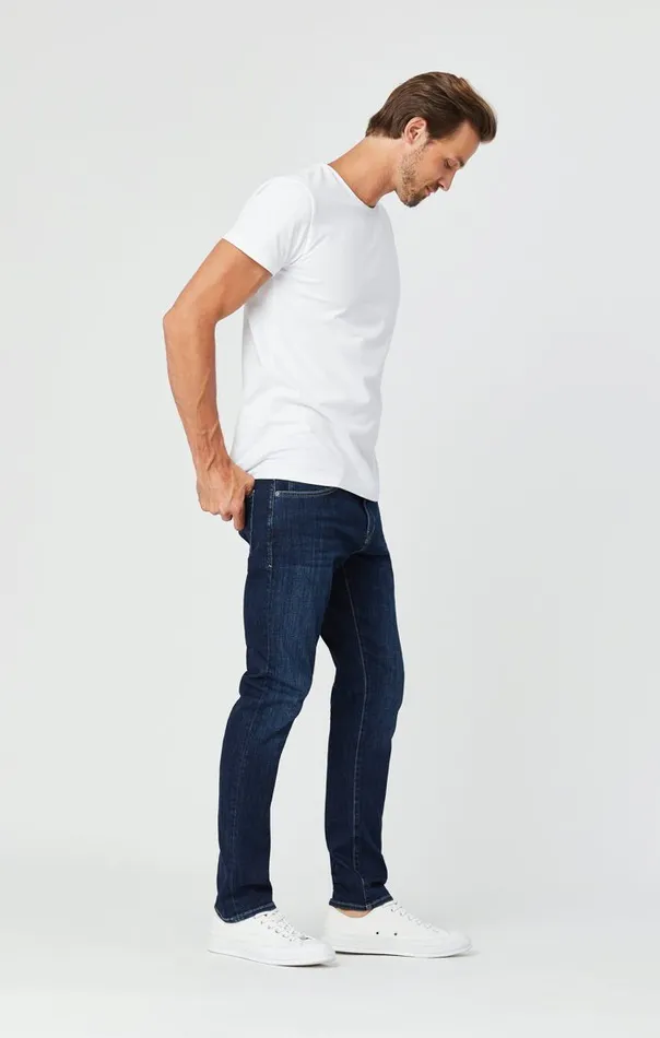 Jake Slim Leg Jeans In Deep Feather Blue Men Mavi Jeans Denim