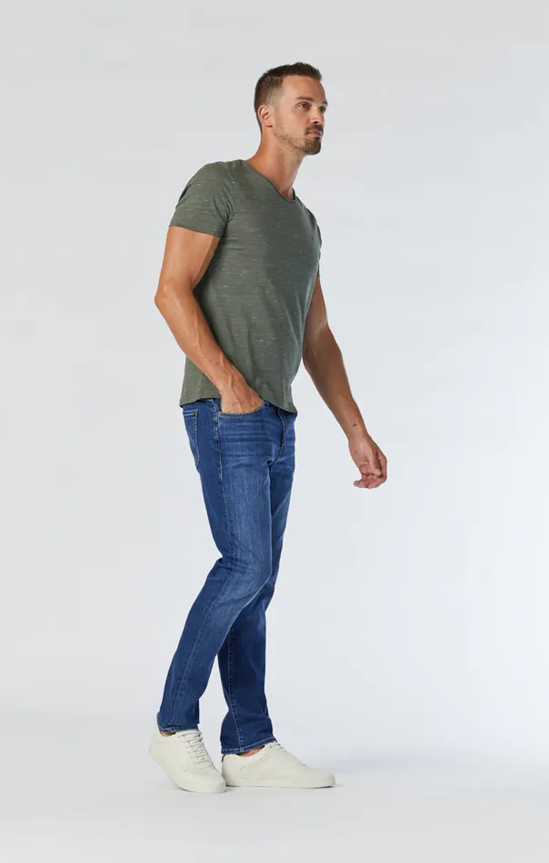 Jake Slim Leg Jeans In Indigo Brushed Williamsburg Men Mavi Jeans Denim
