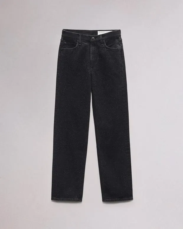 Jeans Women Rag and Bone Harlow Straight Jean Vintage Stretch Denim Sirin With Jewels