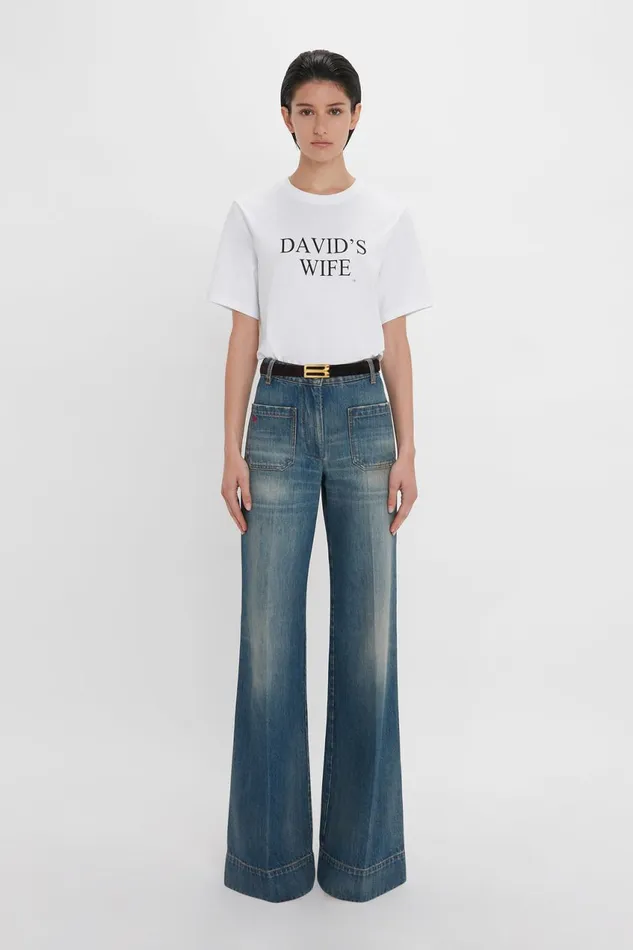Jeans Women Victoria Beckham Alina Jean In Indigrey Wash
