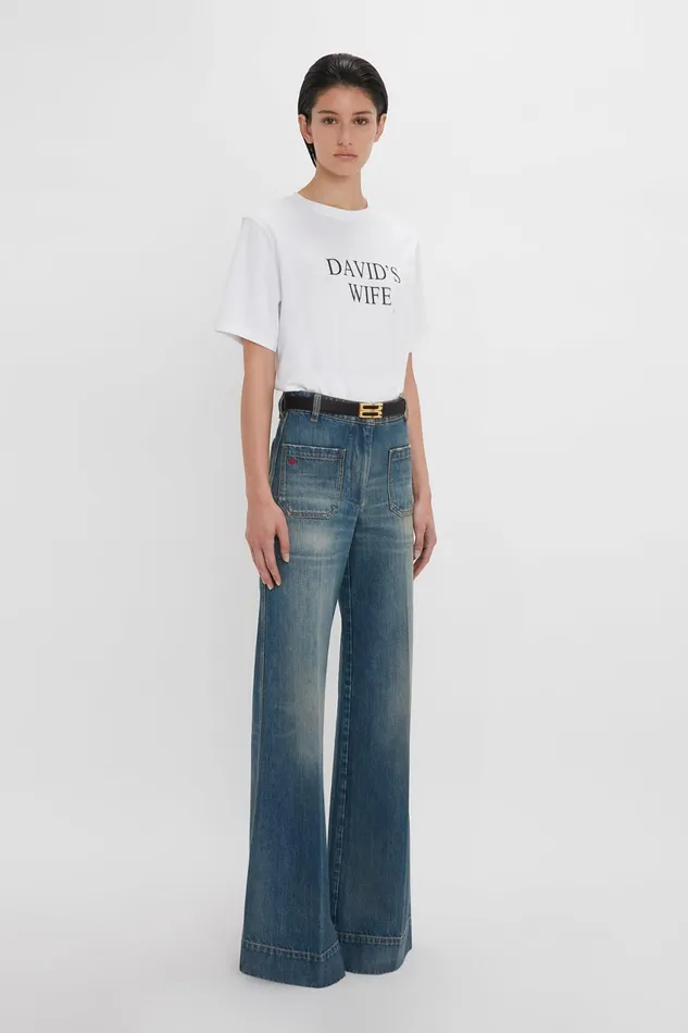 Jeans Women Victoria Beckham Alina Jean In Indigrey Wash
