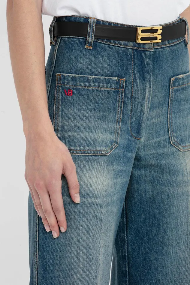 Jeans Women Victoria Beckham Alina Jean In Indigrey Wash