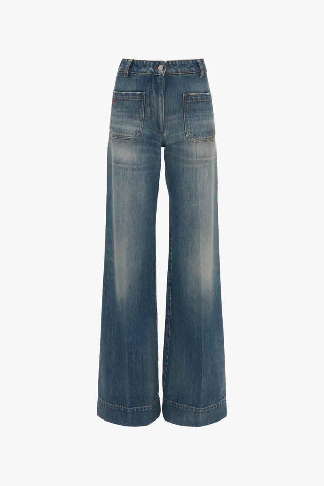 Jeans Women Victoria Beckham Alina Jean In Indigrey Wash