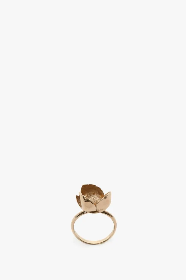 Jewellery Women Victoria Beckham Exclusive Camellia Flower Ring In Gold