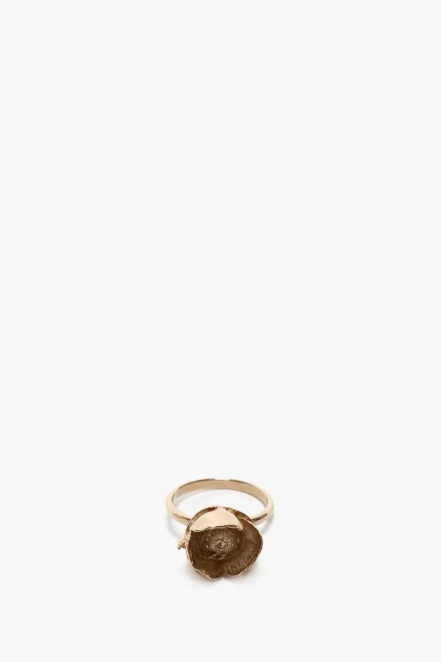 Jewellery Women Victoria Beckham Exclusive Camellia Flower Ring In Gold