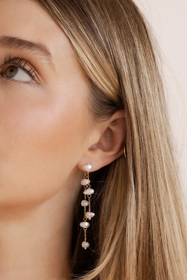 Jewelry Women LoveShackFancy Evie Jewelry Faux Pearl Drop Earrings Gold