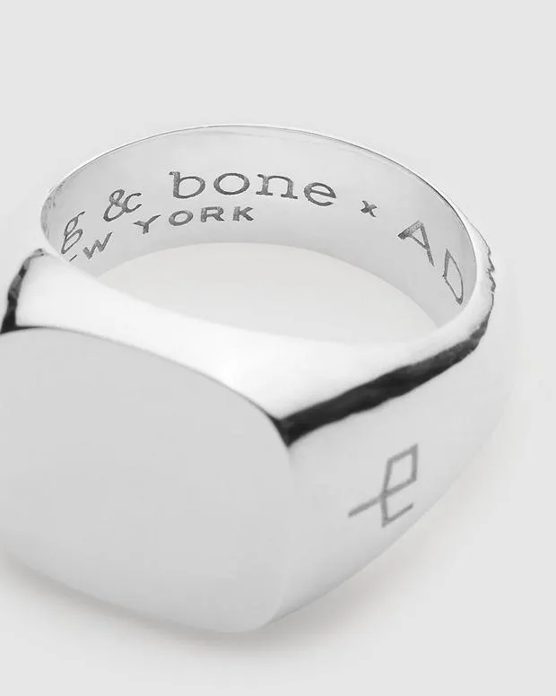 Jewelry WomenMen Rag and Bone The Square Signet Ring Sterling Silver