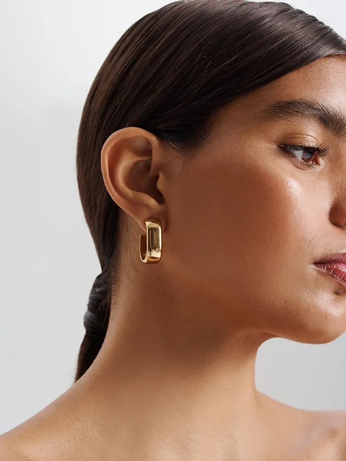 Jewelry Women Scanlan Theodore ROLO HOOP EARRINGS Gold