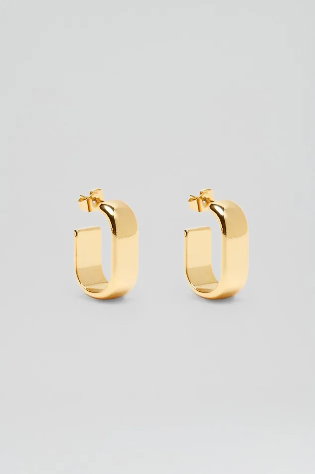 Jewelry Women Scanlan Theodore ROLO HOOP EARRINGS Gold Jewelry Women Scanlan Theodore ROLO HOOP EARRINGS Gold