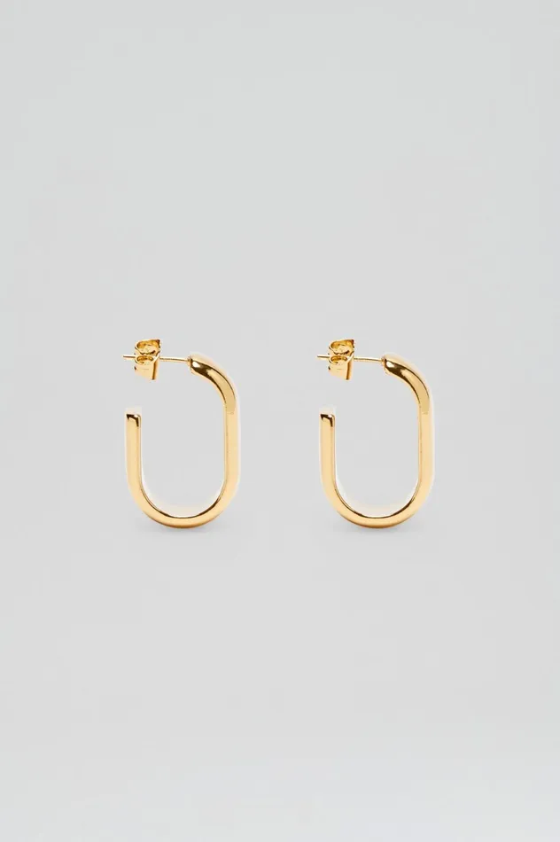 Jewelry Women Scanlan Theodore ROLO HOOP EARRINGS Gold Jewelry Women Scanlan Theodore ROLO HOOP EARRINGS Gold