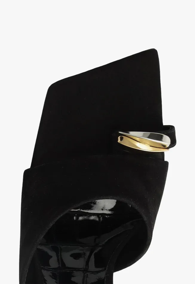 Jodie Sandal Black Women Schutz Shoes Mules
