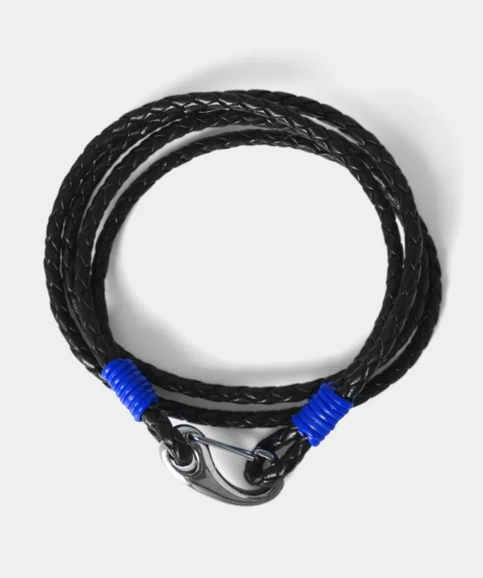 Joe Browns Accessories and Jewellery Men Leather Colour Bound Bracelet Black