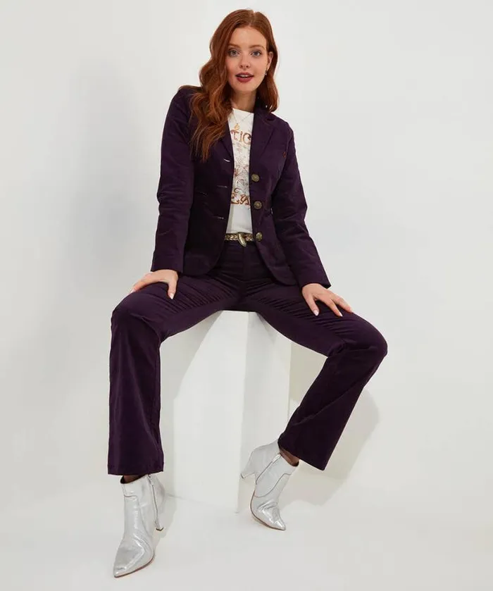 Joe Browns Coats and Jackets Women Magnificent Moleskin Jacket Purple Joe Browns Coats and Jackets Women Magnificent Moleskin Jacket Purple