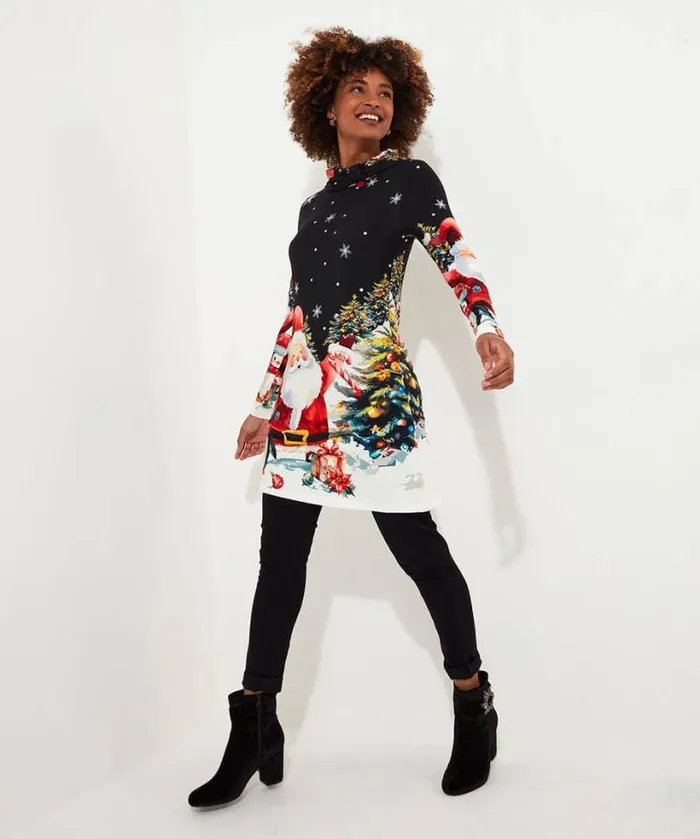 Joe Browns Dresses Women Christmas Cheer Tunic Black Joe Browns Dresses Women Christmas Cheer Tunic Black