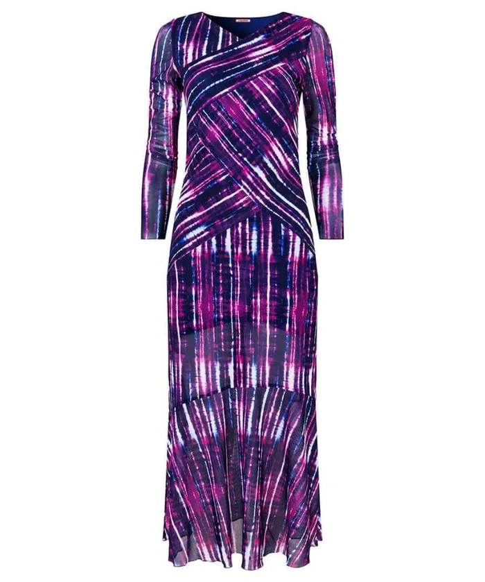 Joe Browns Dresses Women Elsa Printed Mesh Dress Purple Joe Browns Dresses Women Elsa Printed Mesh Dress Purple