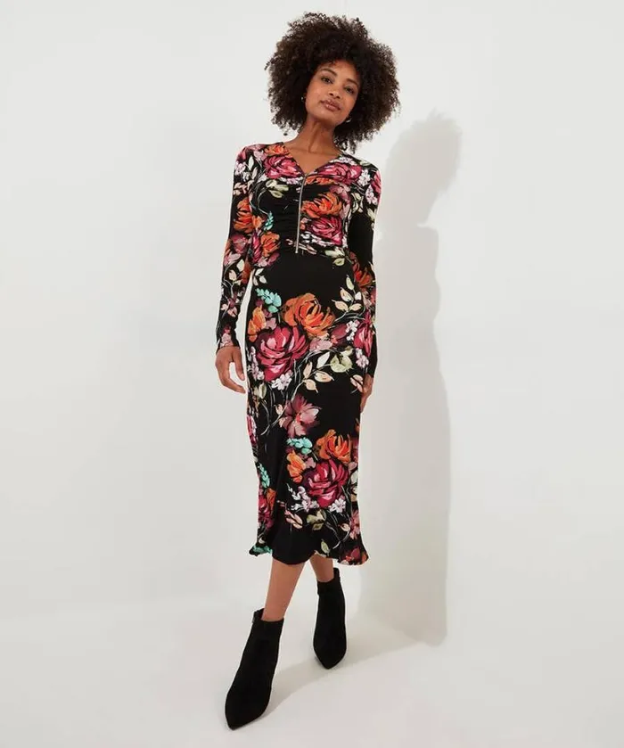 Joe Browns Dresses Women Lucy Zip Through Jersey Dress Black Joe Browns Dresses Women Lucy Zip Through Jersey Dress Black