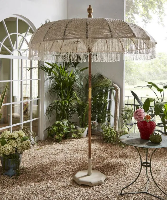 Joe Browns Home Accessories Homeware Magnificent Macrame Parasol Natural
