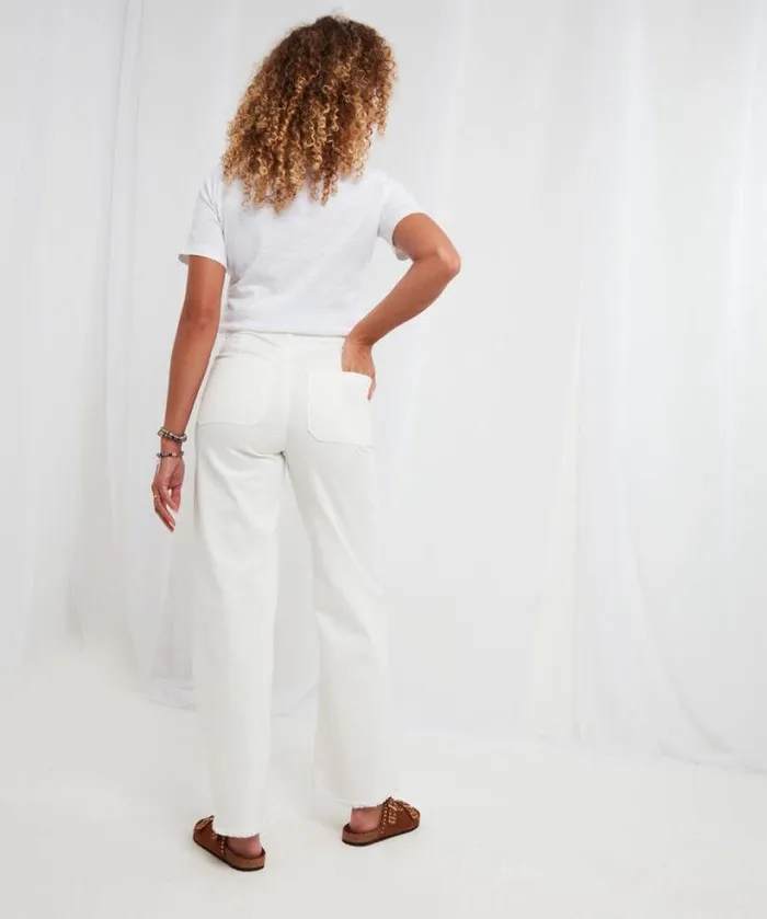 Joe Browns Jeans and Trousers Women Pippa Wide Leg Jeans White Joe Browns Jeans and Trousers Women Pippa Wide Leg Jeans White