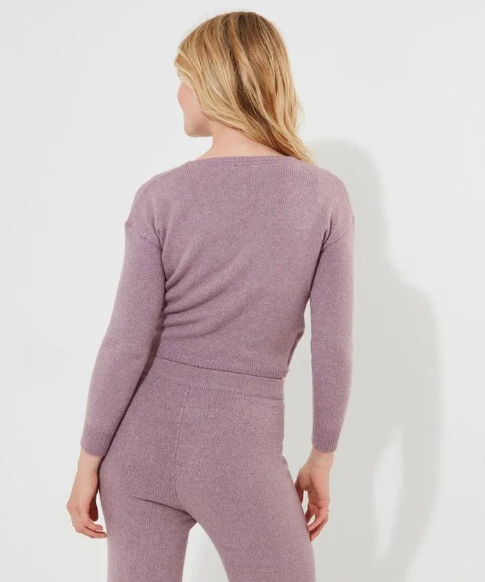 Joe Browns Knitwear and Cardigans Women Sloe Joes Ballerina Top Purple Joe Browns Knitwear and Cardigans Women Sloe Joes Ballerina Top Purple
