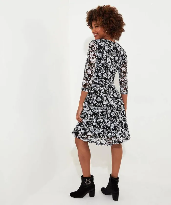 Joe Browns Petite Collection Women Favourite Zip Lace Dress Black Joe Browns Petite Collection Women Favourite Zip Lace Dress Black
