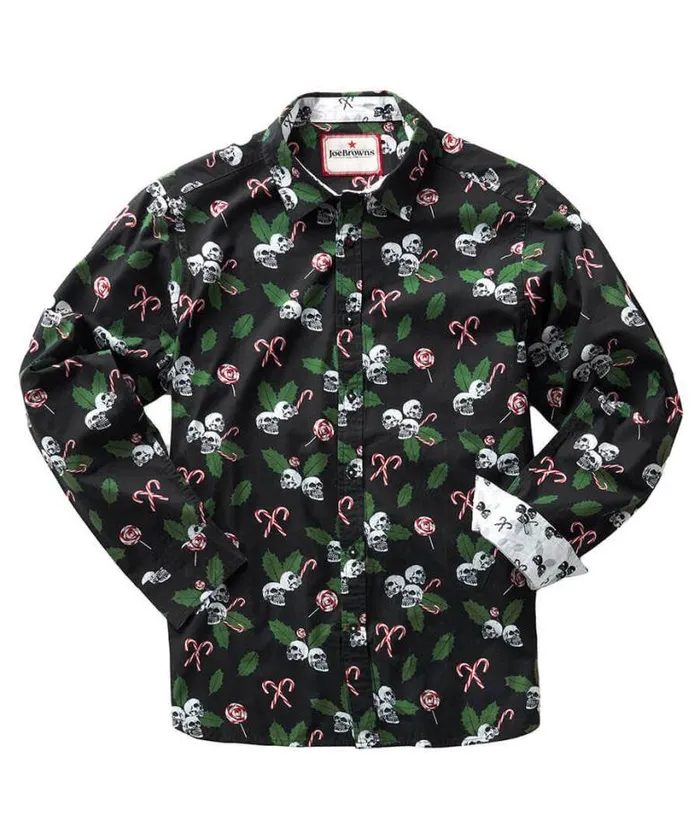 Joe Browns Shirts Men Sweet Tooth Shirt Black Joe Browns Shirts Men Sweet Tooth Shirt Black