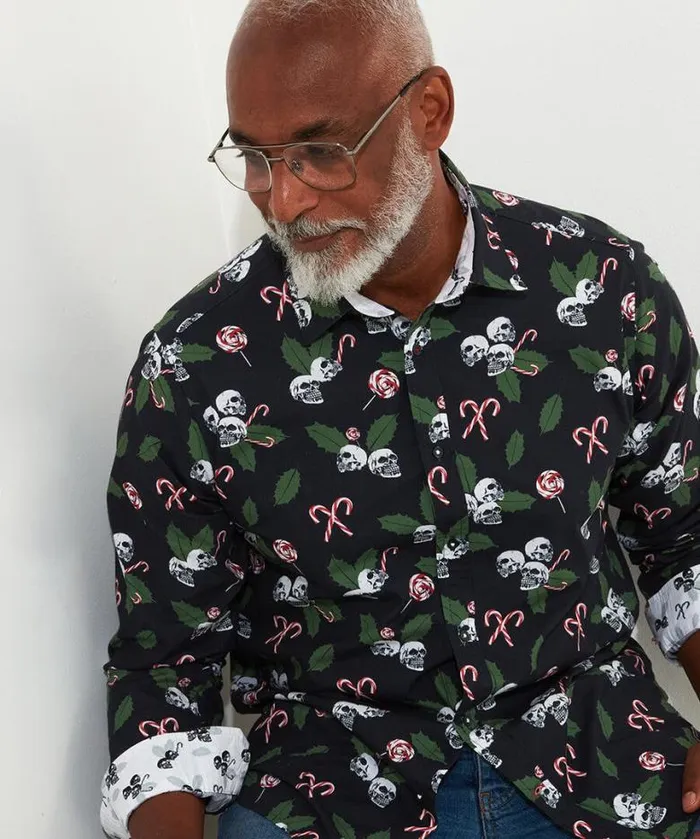 Joe Browns Shirts Men Sweet Tooth Shirt Black Joe Browns Shirts Men Sweet Tooth Shirt Black