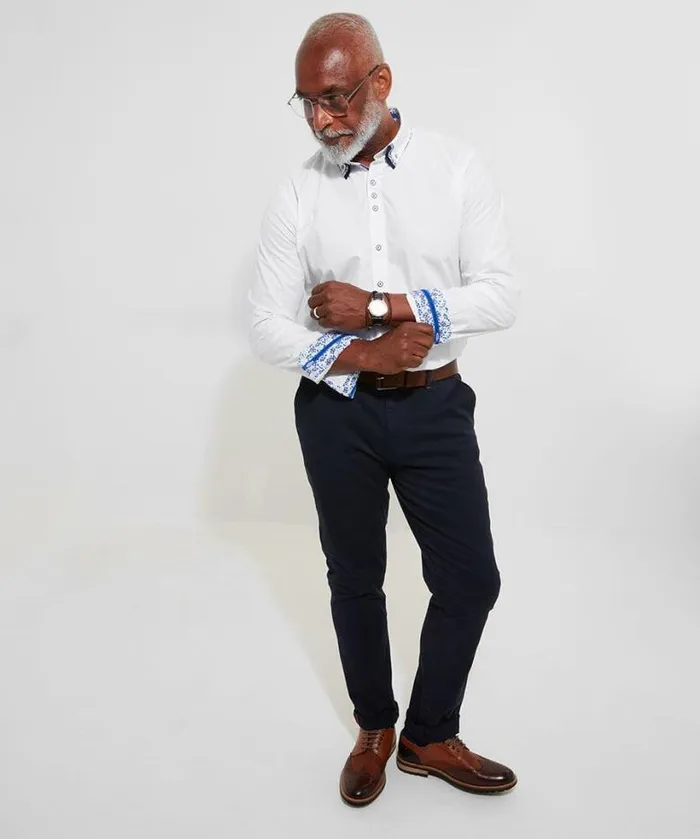 Joe Browns Shirts Men Terrific Triple Collar Shirt White Joe Browns Shirts Men Terrific Triple Collar Shirt White