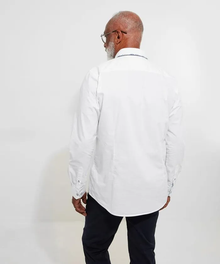 Joe Browns Shirts Men Terrific Triple Collar Shirt White Joe Browns Shirts Men Terrific Triple Collar Shirt White