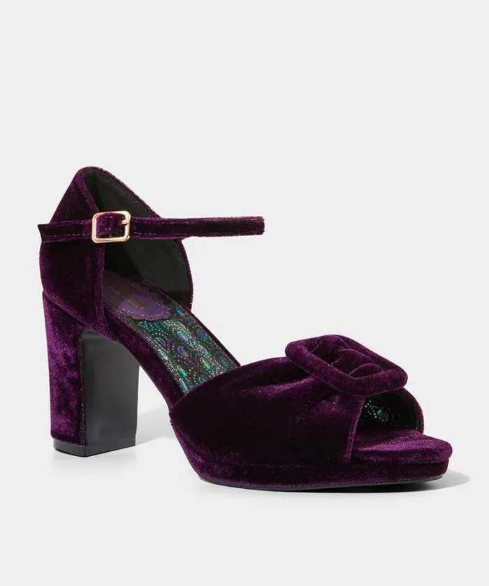 Joe Browns Shoes Sandals and Boots Women Leading Lady Velvet Shoe Purple Joe Browns Shoes Sandals and Boots Women Leading Lady Velvet Shoe Purple