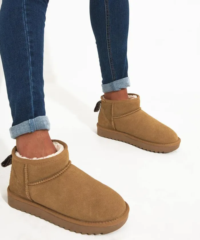 Joe Browns Shoes Sandals and Boots Women Mini Snug Suede Boots Tan Joe Browns Shoes Sandals and Boots Women Mini Snug Suede Boots Tan