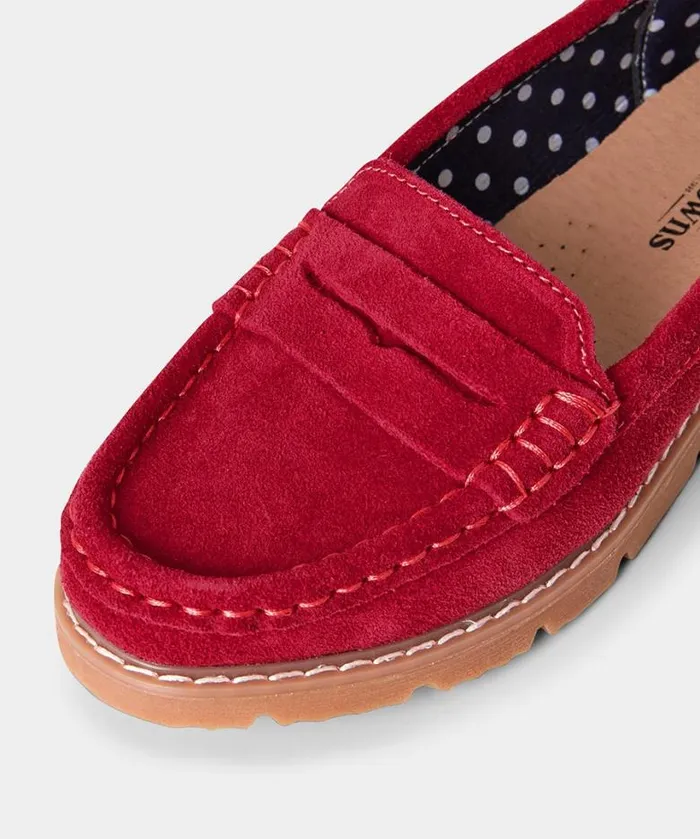 Joe Browns Shoes Sandals and Boots Women Palma Harbour Suede Loafer Red Joe Browns Shoes Sandals and Boots Women Palma Harbour Suede Loafer Red