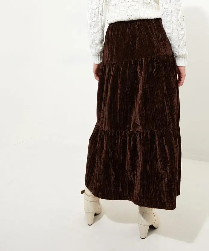 Joe Browns Skirts Women Remarkable Velour Tiered Skirt Purple Joe Browns Skirts Women Remarkable Velour Tiered Skirt Purple