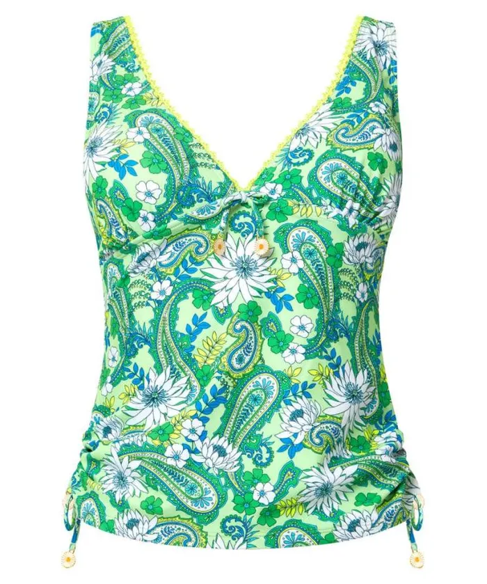 Joe Browns Swimwear Women Coconut Bay Tankini Top Green Multi Joe Browns Swimwear Women Coconut Bay Tankini Top Green Multi