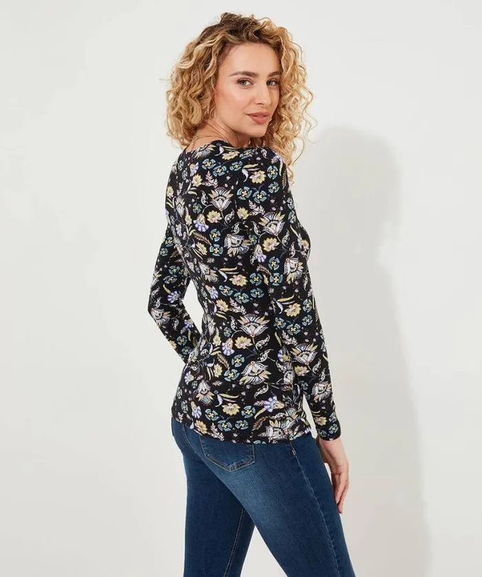 Joe Browns Tops Tunics and Blouses Women Aria Jersey Wrap Top Black Joe Browns Tops Tunics and Blouses Women Aria Jersey Wrap Top Black